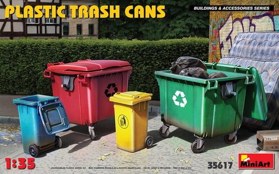 Plastic Trash Cans 1:35 Mini Art 35617 MiniArt