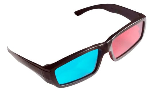 Plastikowe okulary  3D - anaglifowe (czerwone/niebieskie) Inny producent