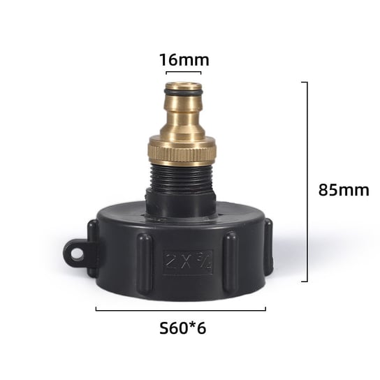 Plastikowy adapter zbiornika IBC, złącze kranu węża  3/4 cala INF