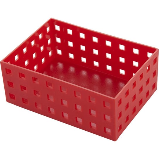 Plastikowy organizer TADAR prostokątny, 15,5x11x6,5 cm, czerwony Tadar