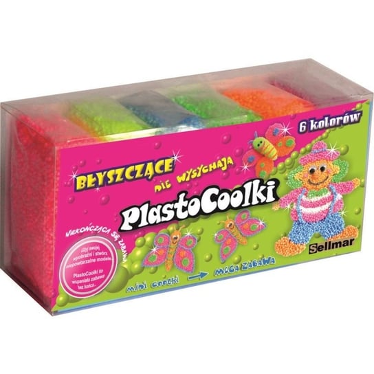 PlastoCoolki błyszczące - masa plastyczna, 6 kolorów Sellmar