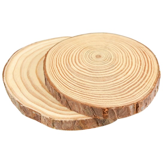 Plastry drewna suche krążki drewniane podstawki pod kubek DIY Święta 2szt Inna marka