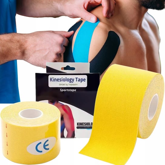 PLASTRY TAPE TEJPY KINESIOTAPING TEJP TAŚMA KINESIO SPORT PRO 5MX5CM Realne Ceny