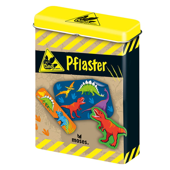 Plastry z opatrunkiem dla dzieci, Dinozaury, 20 elementów Moses