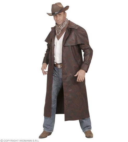 Płaszcz skórzany kowboja, brązowy, rozmiar XL Widmann