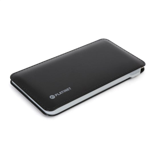 PLATINET POWER BANK LEATHER 6000mAh 2A polymer BLACK + microUSB cable [42834] EOL PLATINET