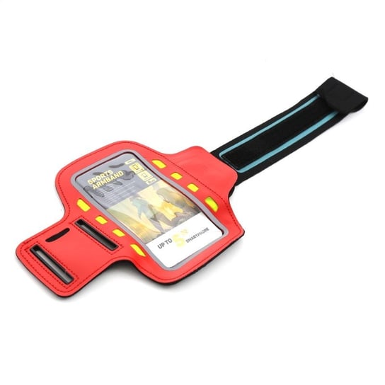 PLATINET SPORT ARMBAND FOR SMARTPHONE RED WITH LED [43708] Inna marka