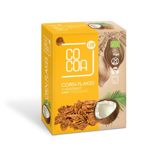 Płatki kukurydziane w czekoladzie kokosowej BIO 200g Cocoa