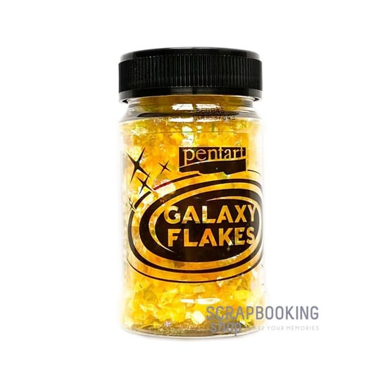 Płatki Pentart Galaxy 15g Żółte - PLUTO YELLOW Pentart