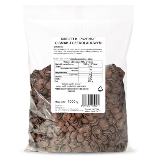 Płatki śniadaniowe BAKALLAND Muszelki kakaowe 1 kg Bakalland