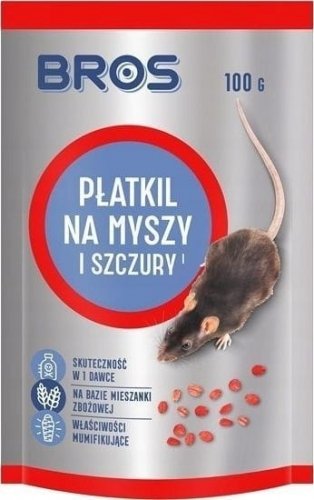 Płatkil Na Myszy I Szczury 100G BROS