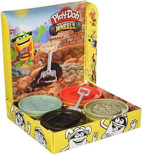 Play Doh, 4 Tuby zestaw budowlany Play-Doh