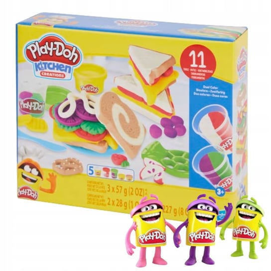 PLAY-DOH CIASTOLINA Forma Kanapek Tosty 5 Tubek PlaDoh Hasbro Play-Doh