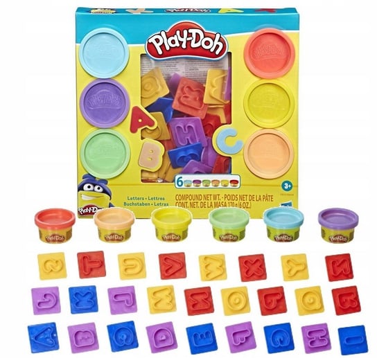 Play-Doh, ciastolina, Literki 6 Tub+Literki Play-Doh