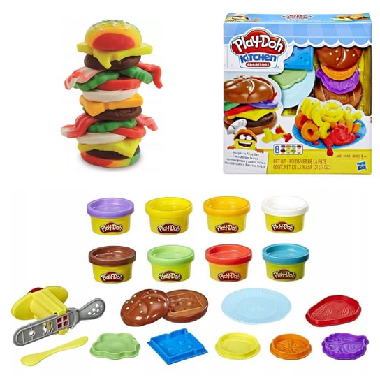Play-Doh Ciastolina Zestaw Burger i Frytki E5472 Play-Doh