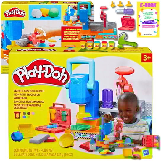 PLAY DOH CIASTOLINA ZESTAW Z AKCESORIAMI KOLOROWY WARSZTAT + EBOOK Hasbro