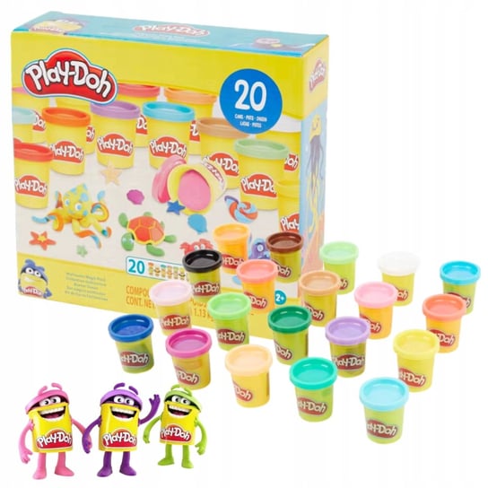 Play-Doh DUŻY ZESTAW CIASTOLINY 20TUB MULTICOLOR Hasbro