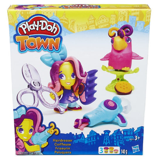 Play Doh Town, zestaw kreatywny Fryzjer i papuga Play-Doh