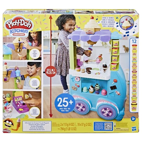 Play-Doh, zestaw kreatywny, Lodziarnia na kółkach, F10395 Play-Doh