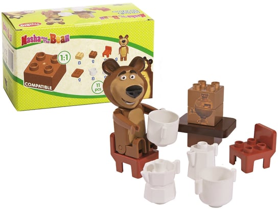PlayBig, Masza i Niedźwiedź, klocki Herbatka Niedźwiadka, zestaw Big