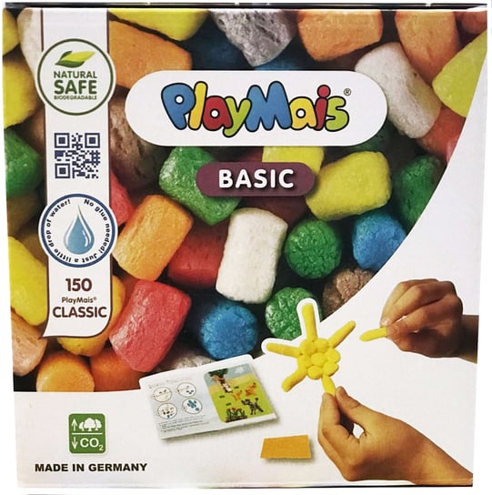 PlayMais naturalne klocki kukurydziane zestaw Basic 150 elementów PlayMais