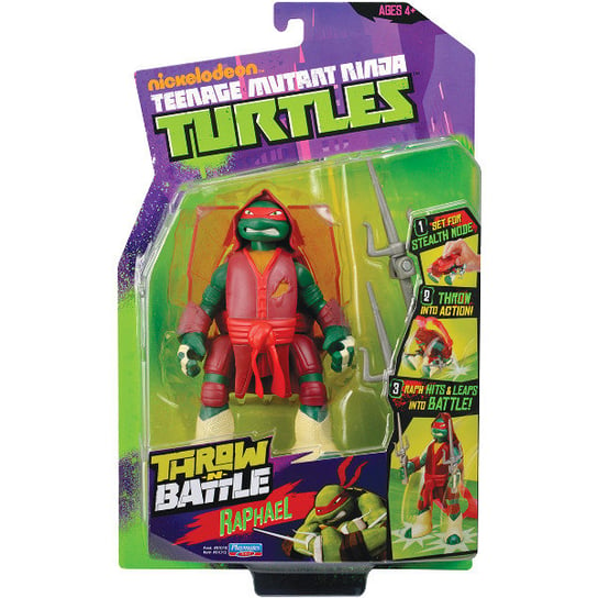 Playmates Toys, Wojownicze Żółwie Ninja, figurka Raphael Throw N Battle Playmates Toys