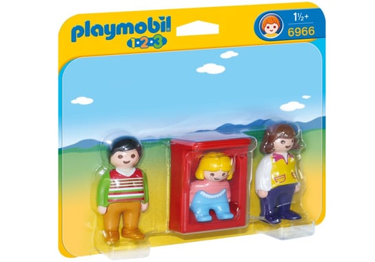 Playmobil 1.2.3, figurki Rodzice z kołyską, 6966 Playmobil