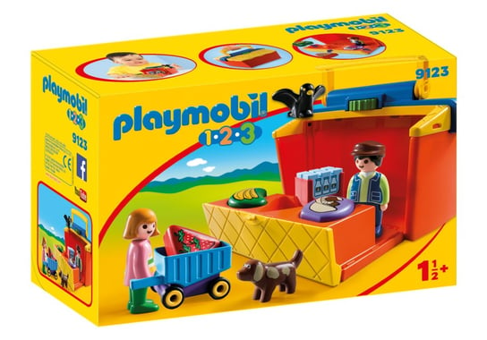 Playmobil 1.2.3, klocki Przenośny stragan, 9123 Playmobil