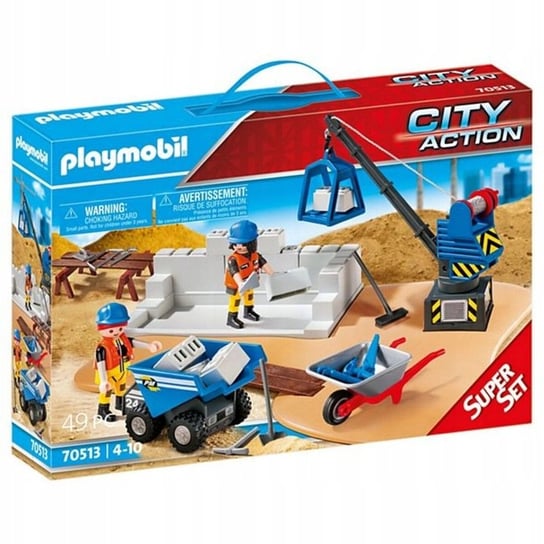 Playmobil 70513 Plac Budowy City Action Zestaw + Figurki Inna marka