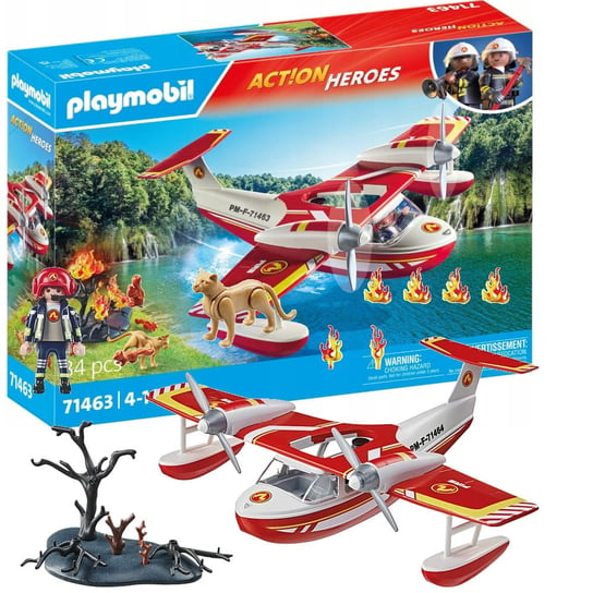 Playmobil Action Heroes 71463 Samolot Straży Pożarnej Z Funkcją Gaszenia Playmobil