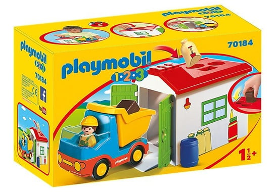 PLAYMOBIL, Ciężarówka z garażem z funkcją sortera, 70184 Playmobil