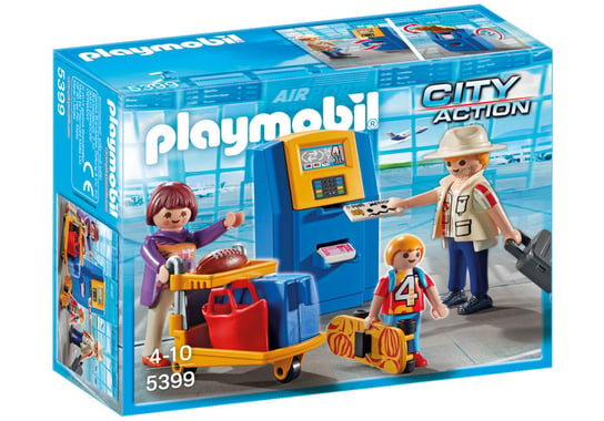 Playmobil City Action, klocki Rodzina przy automacie check-in, 5399 Playmobil