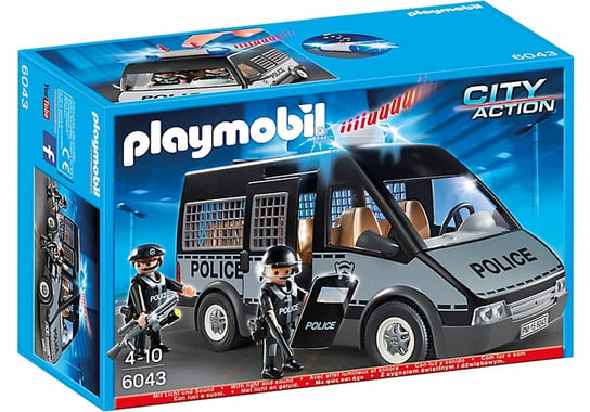 Playmobil City Action, klocki Samochód brygady policyjnej ze światłem i dźwiękiem, 6043 Playmobil