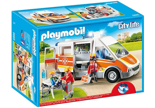 Playmobil City Life, klocki Ambulans ze światłem i dźwiękiem, 6685 Playmobil