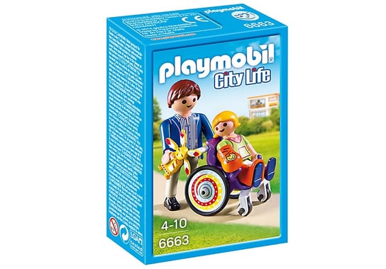Playmobil City Life, klocki dziecko na wózku inwalidzkim, 6663 Playmobil