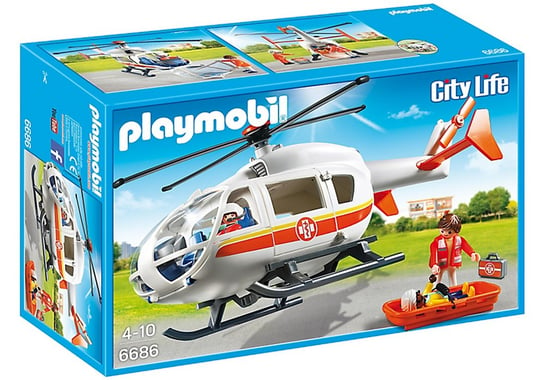 Playmobil City Life, klocki Śmigłowiec ratowniczy, 6686 Playmobil