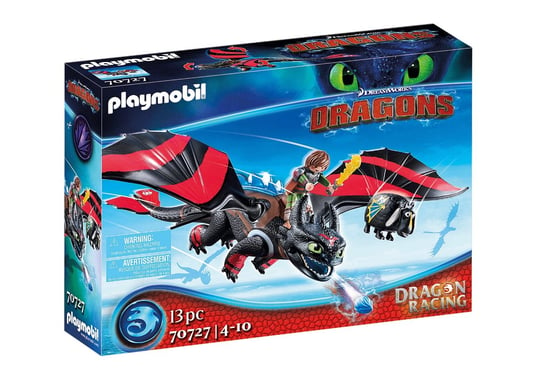 Playmobil, Dragon Racing, Szczerbatek i czkawka 70727 Playmobil