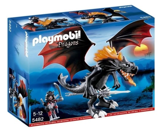 Playmobil Dragons, klocki Waleczny smok ziejący ogniem LED, 5482 Playmobil
