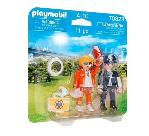 PLAYMOBIL, DuoPack Lekarz pogotowia i policjantka, 70823 Playmobil