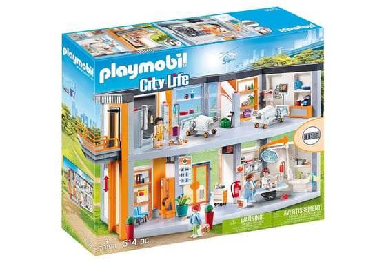 PLAYMOBIL, Duży szpital z wyposażeniem, 70190 Playmobil