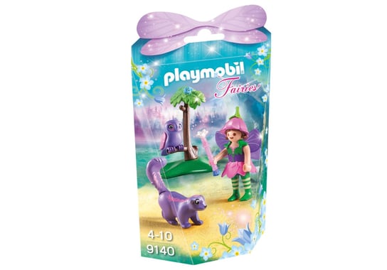 Playmobil Fairies, klocki Mała wróżka z sową i skunksem, 9140 Playmobil
