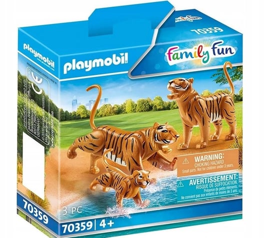 Playmobil, Family Fun, 2 tygrysy z młodym, zoo, 70359 Playmobil