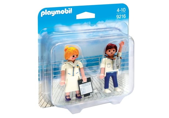 Playmobil Family Fun, klocki Duo Pack Stewardesa i oficer, 9216 Playmobil