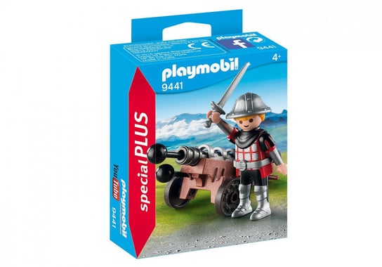 Playmobil, figurka Rycerz z armatą, zestaw Playmobil