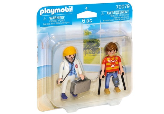 Playmobil, figurki lekarka i pacjent Playmobil