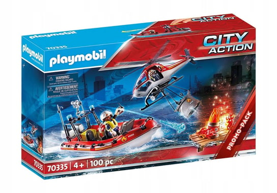 Playmobil, Jednostka Straży Pożarnej Z Helikopterem 70335 4+ Playmobil Playmobil