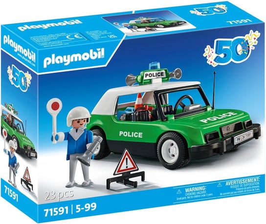 Lot Playmobil Police & Véhicules – hélicoptère, hot rod, moto