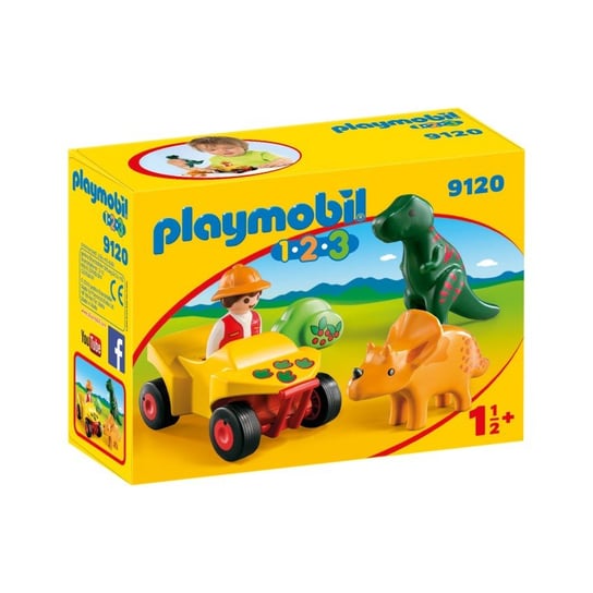 Playmobil, klocki Badacz dinozaurów z quadem, 9120 Playmobil