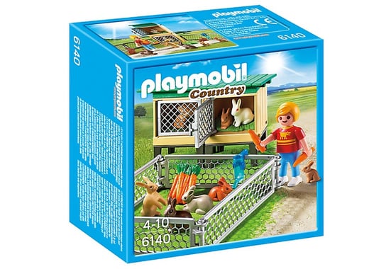 Playmobil, klocki Klatka dla królików z wolnym wybiegiem, 6140 Playmobil