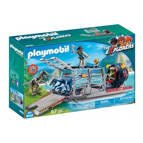 Playmobil, klocki Łódź śmigłowa z klatką, 9433 Playmobil